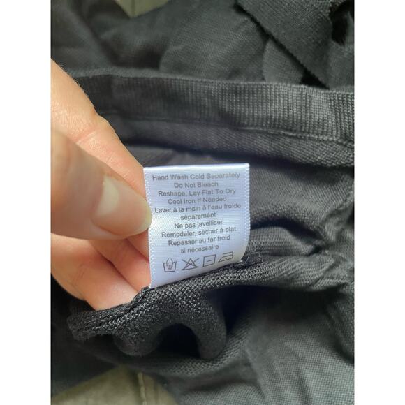 David Meister Black Asymmetrical Tunic Knit Top Womens Plus Size‎ 3X NWOT - Picture 5 of 7